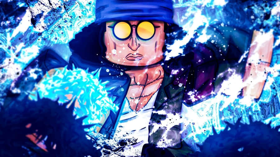 Sguardorilassante di Aokiji, l'ammiraglio ghiacciato