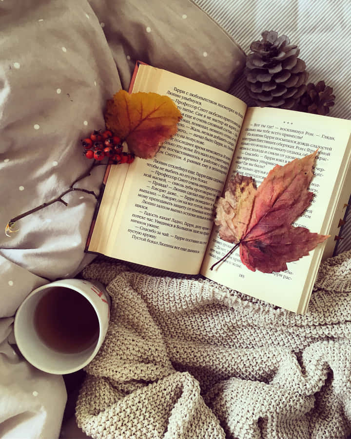 Vintage Aesthetic Fall Open Book