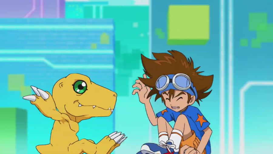 Agumon e Parceiro no Mundo Digital