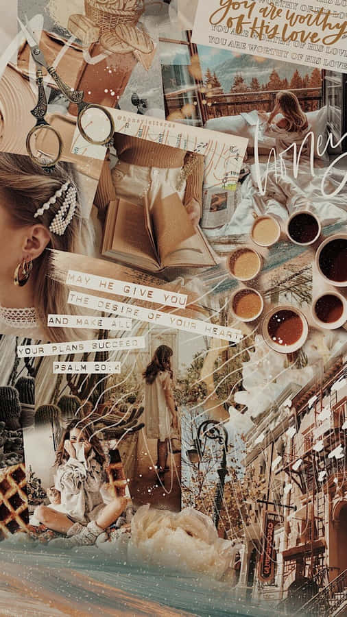 Collage Estetico di Ragazza Cristiana