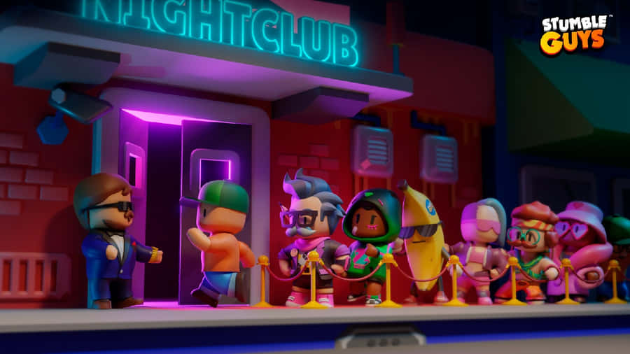 Coda al Nightclub di Stumble Guys