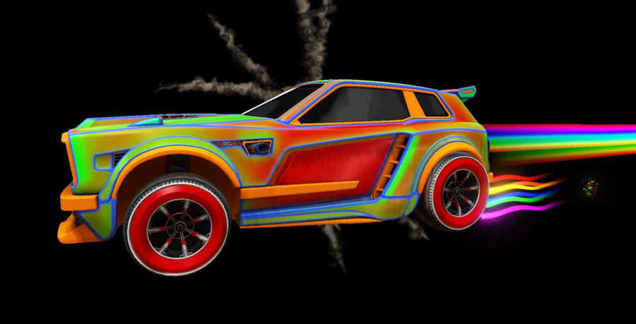 720pRocket League Hintergrund Buntes Auto