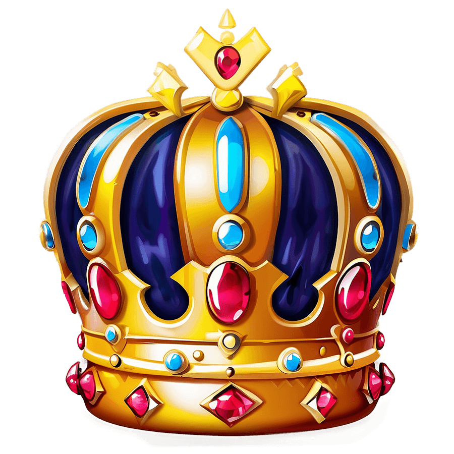 Queen Crown in Cartoon Style PNG iol64