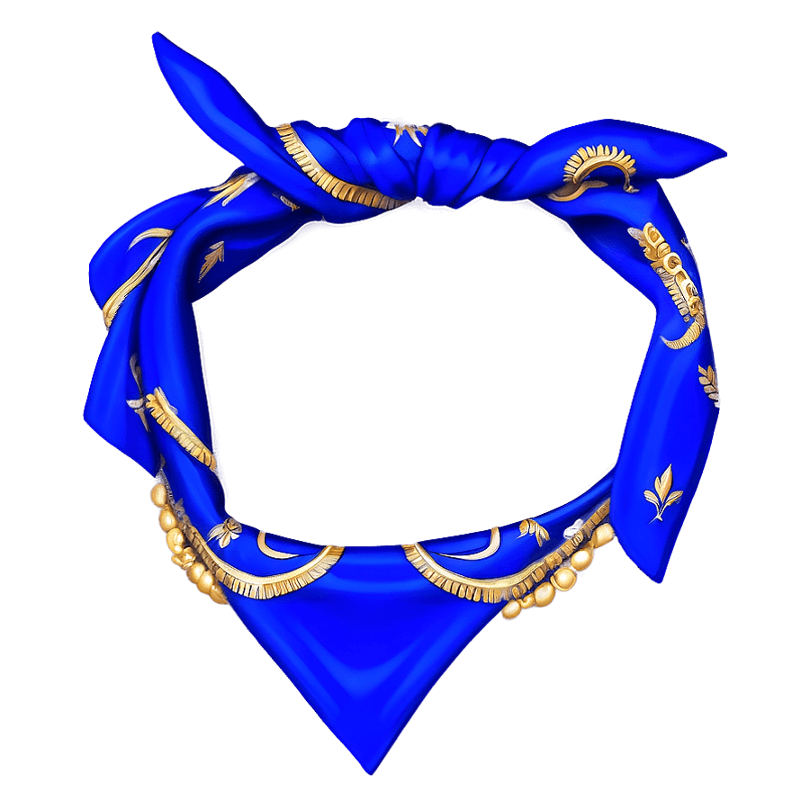 Royal Blue Bandana Illustration PNG 9