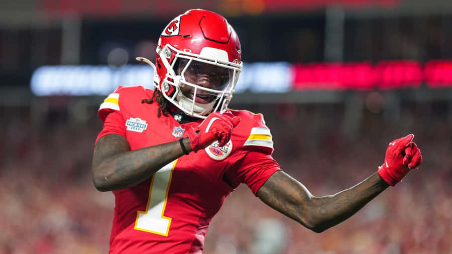 Xavier Worthy Celebra il Touchdown