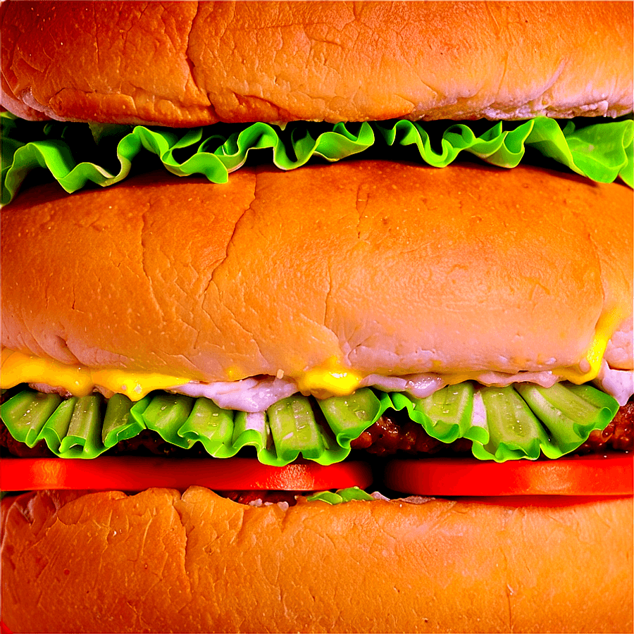 Cheese Burger Close-Up PNG hkv
