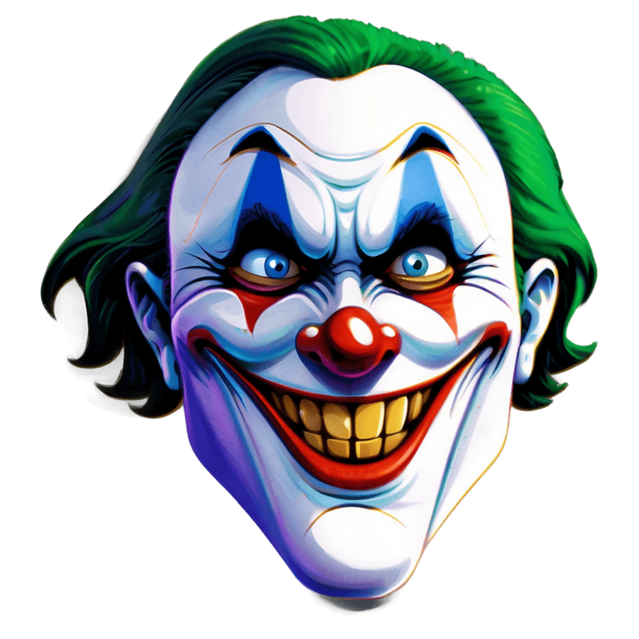 Cartoon Joker Face Sketch PNG 74