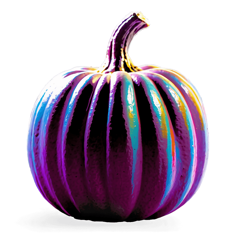 Colorful Pumpkin Silhouette PNG hcj