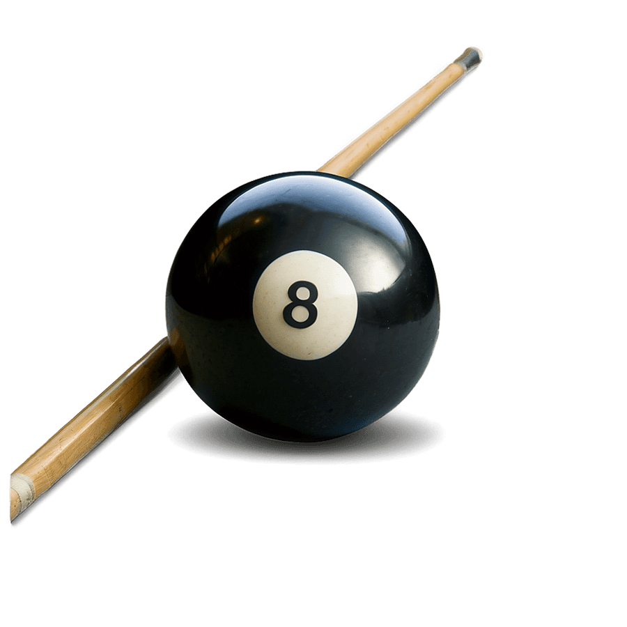 Eight Ball with Cue PNG dvj