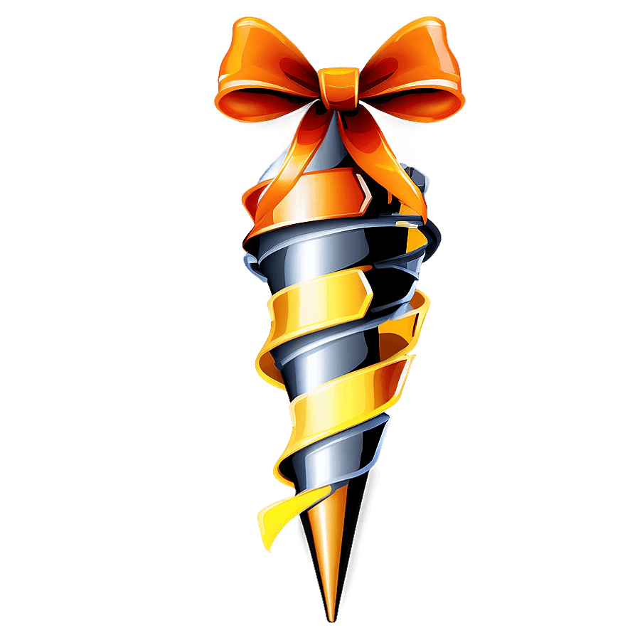 Cone with Ribbon PNG adf