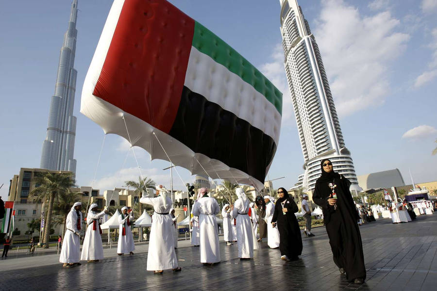 Bandieradegli Emirati Arabi Uniti gonfiabile.