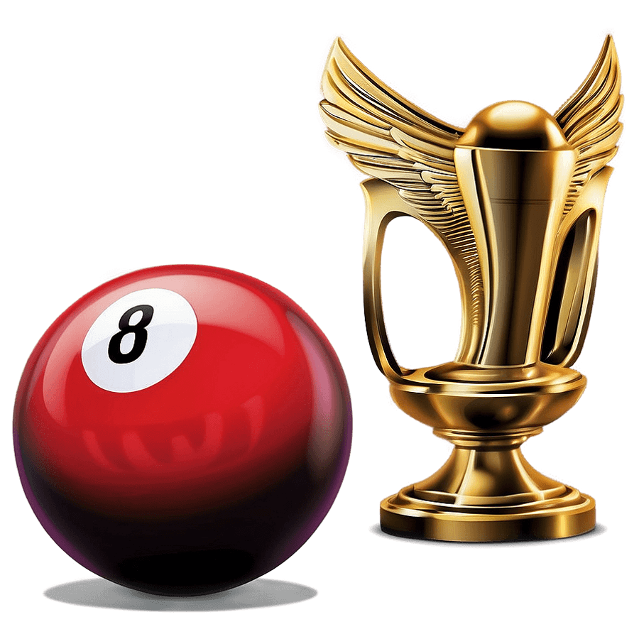 8 Ball Championship Trophy PNG 37