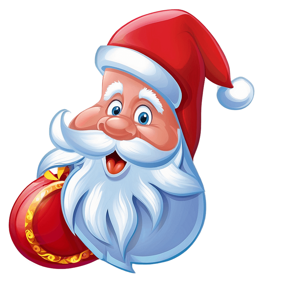Santa with Gifts Cartoon PNG qyo