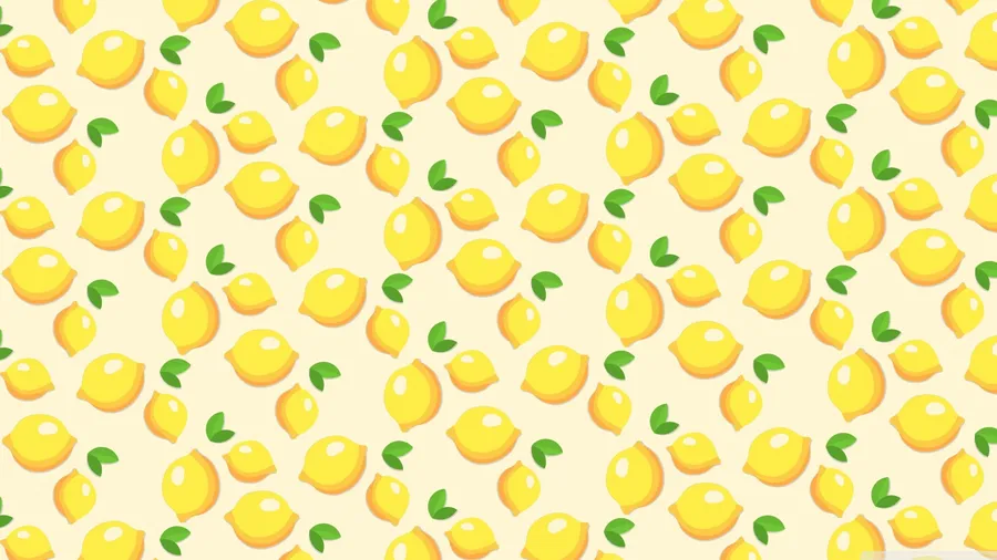 Boho Aesthetic Lemon Pattern