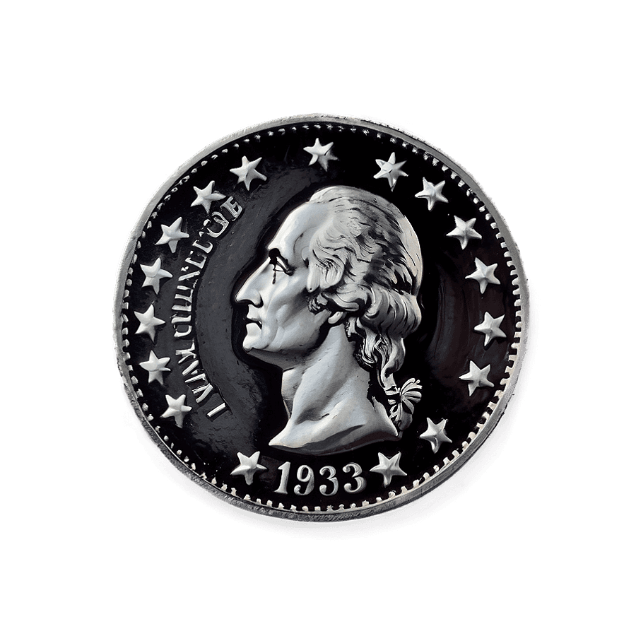 Quarter on White Background PNG eqb