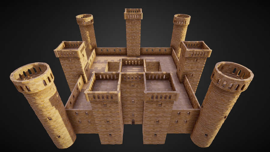 Bodiam Slott Modell Oversikt