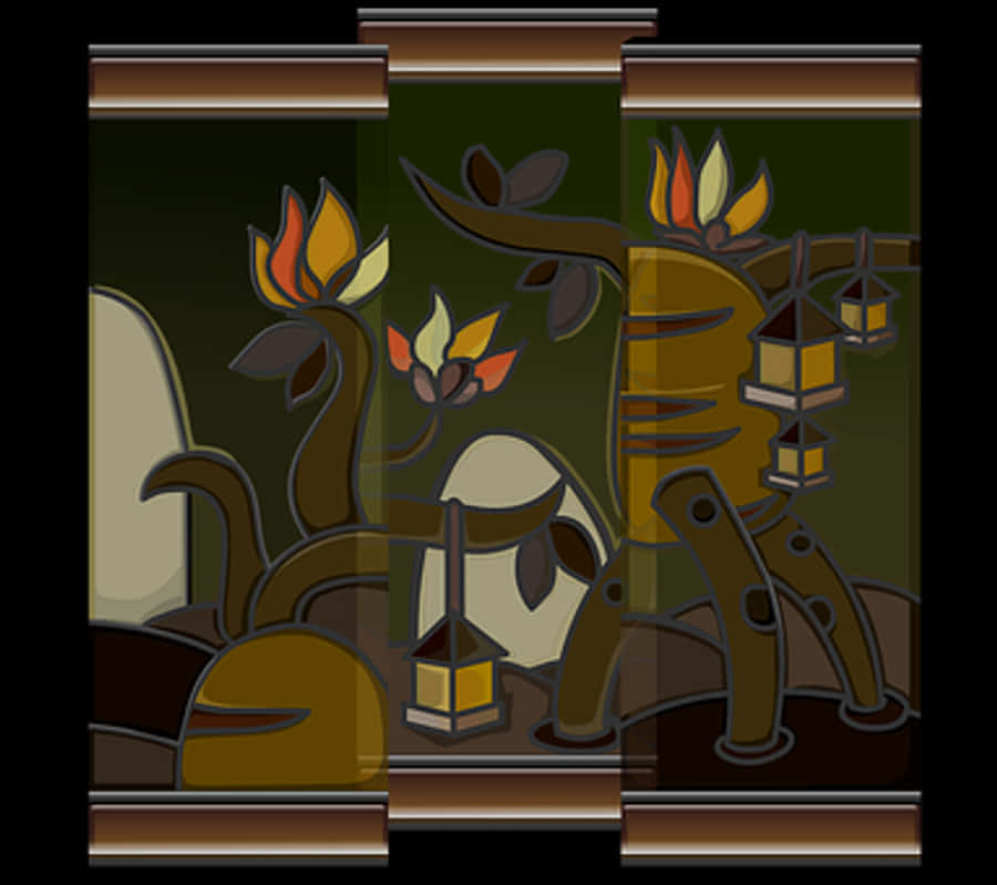 Stained Glass Artwork Abstract