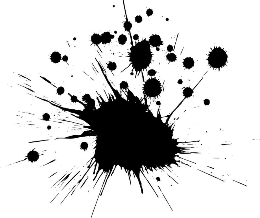 Abstract Ink Splash Vector PNG — Solid black background with no visible elements or patterns.