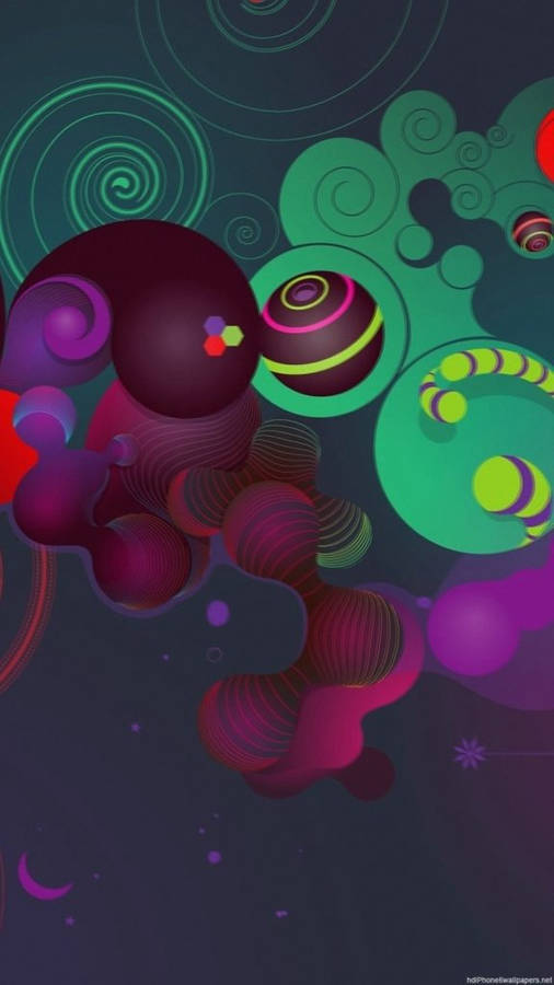 Abstract iPhone Circle Lines