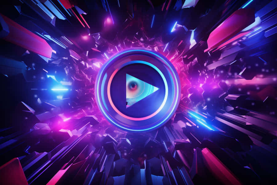 Abstract Play Button Explosion