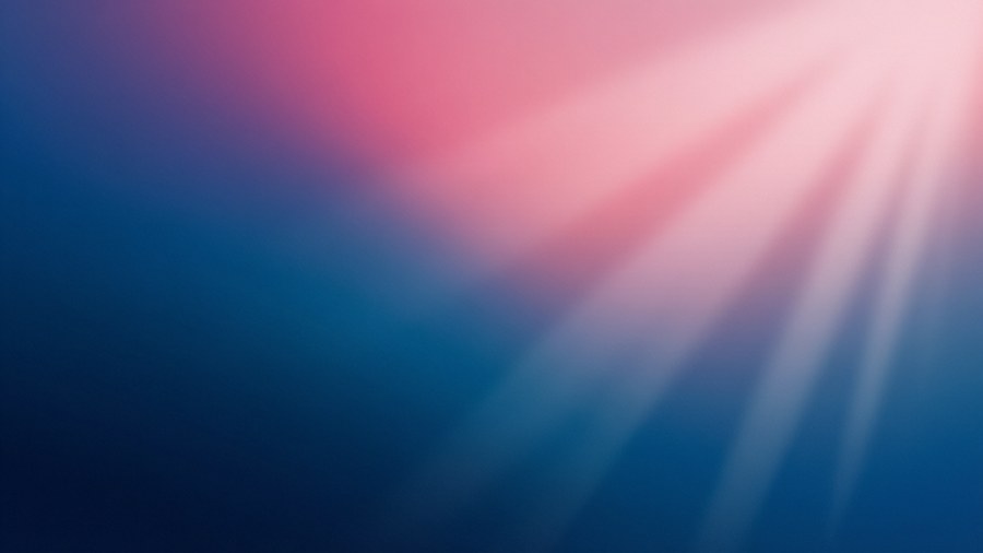 En glat blå-til-lyserød gradient med lysstråler, inspireret af Catalina.