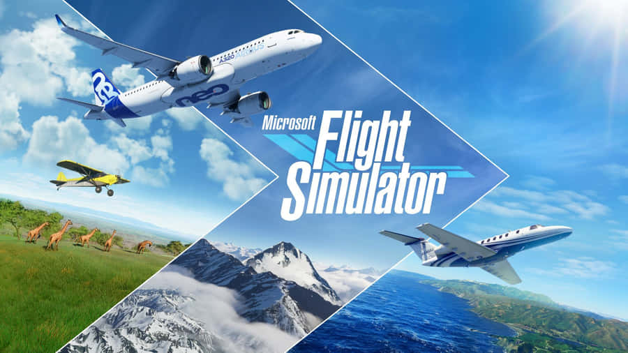 Et Syn af Himmelen fra Microsoft Flight Simulator.