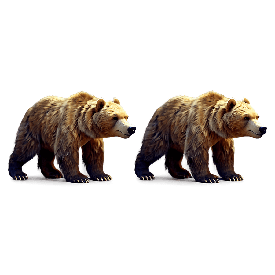 Animated Grizzly Bear Cartoon PNG 51