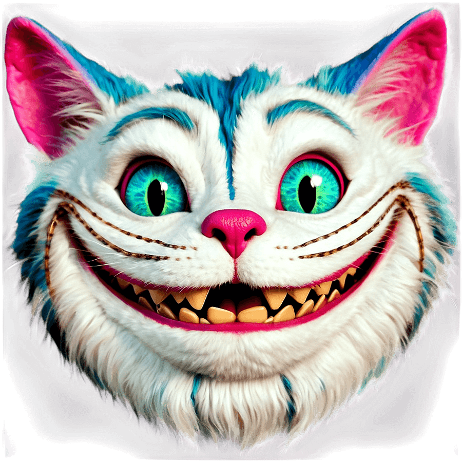 Cheshire Cat with Wide Eyes PNG siu