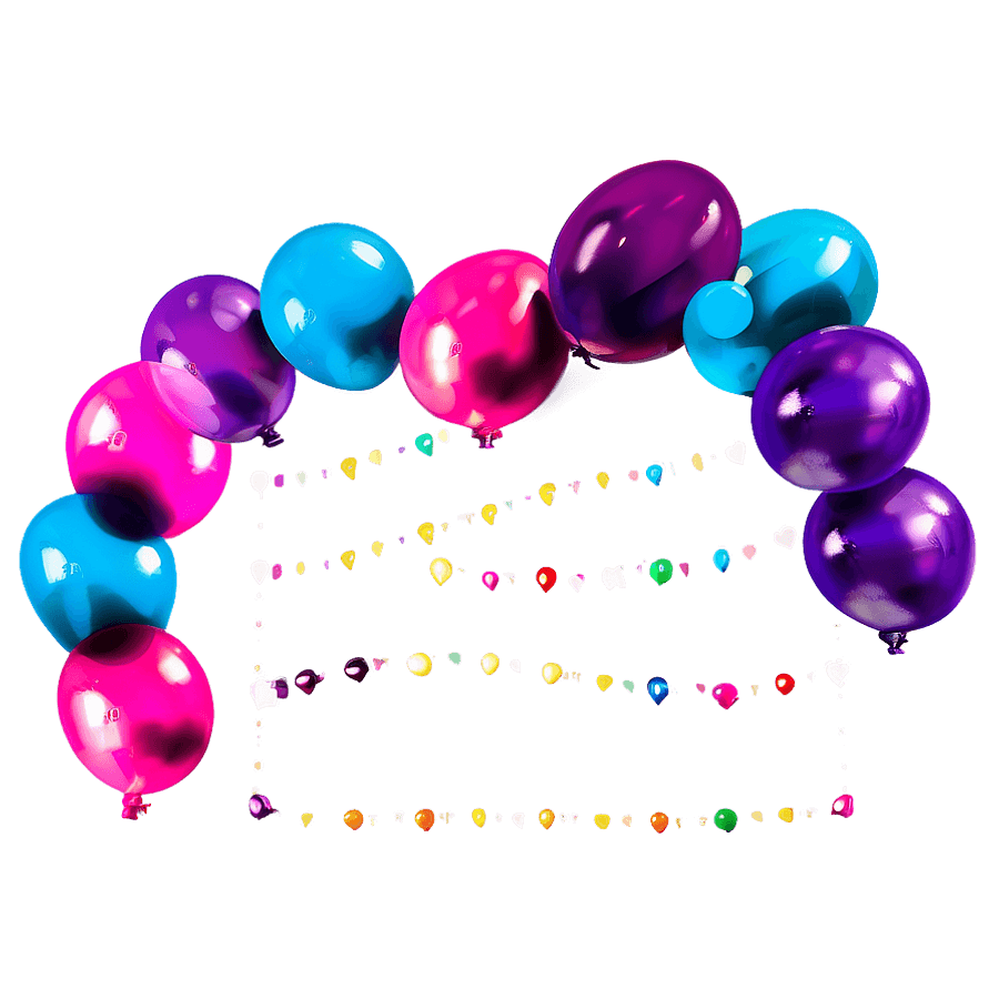 Balloon Garland Color Combinations PNG mop48