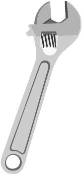 Adjustable Spanner Tool Vector