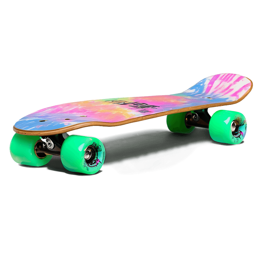 Tie-Dye Skateboard Deck Pattern PNG osj