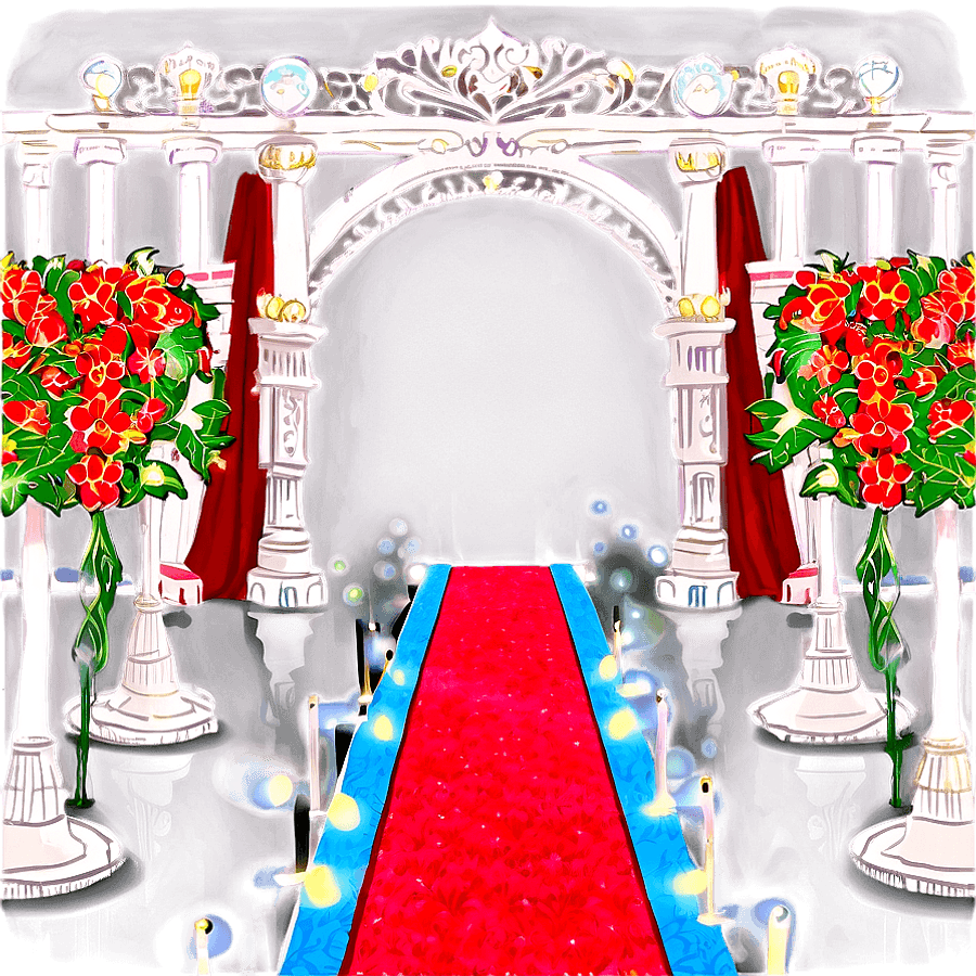 Enchanting Red Carpet Venue PNG 64