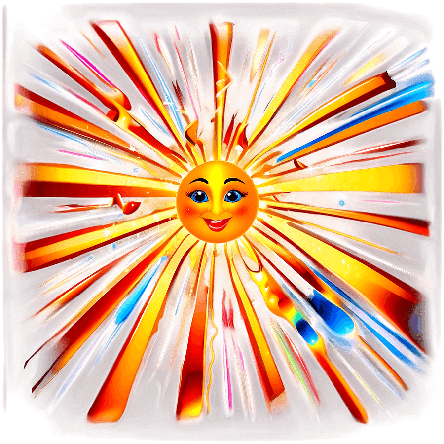 Sun with Rays Clipart PNG 83