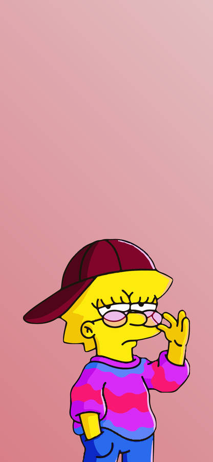 Download Aesthetic Cartoon Cool Lisa Simpson Wallpaper | Wallpapers.com