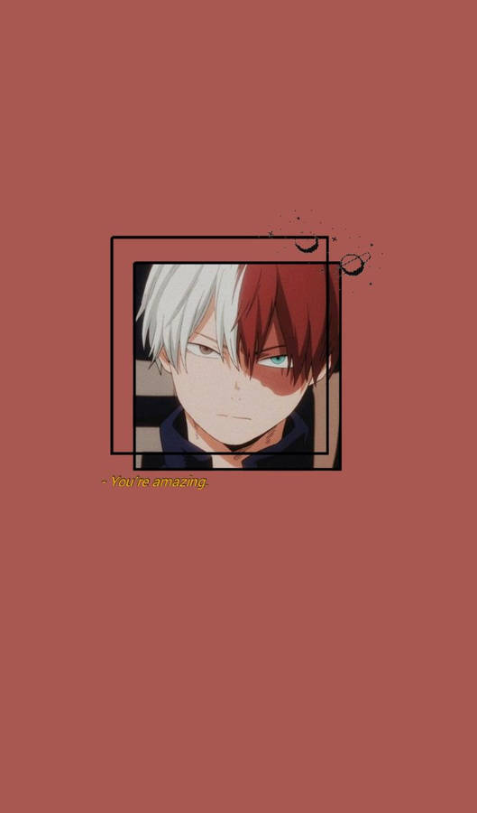 Download Aesthetic My Hero Academia Todoroki Crimson Red Background ...