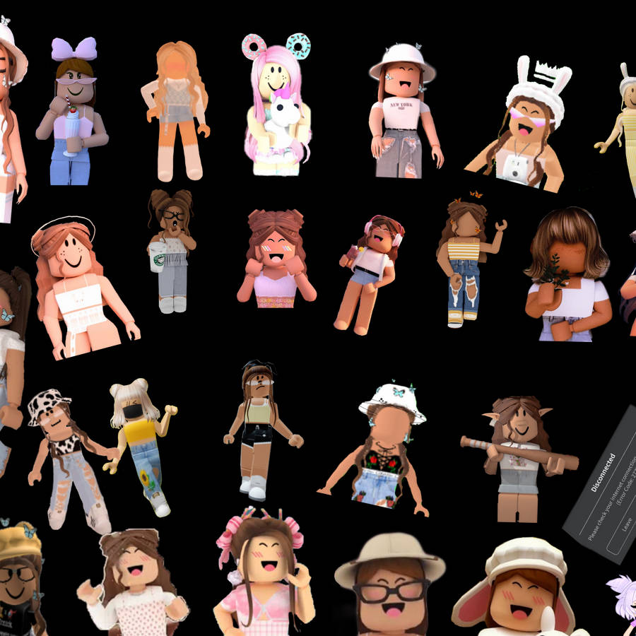 Download Aesthetic Roblox Girl Collage Of Outfits Wallpaper ...