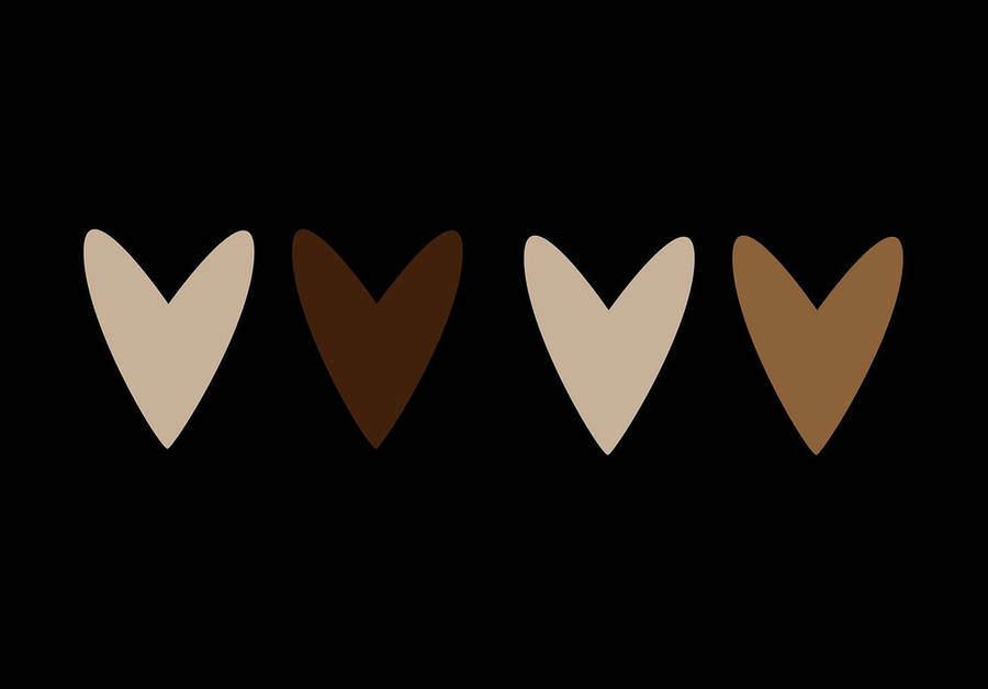 Download Aesthetic Shades Of Brown Heart Wallpaper | Wallpapers.com