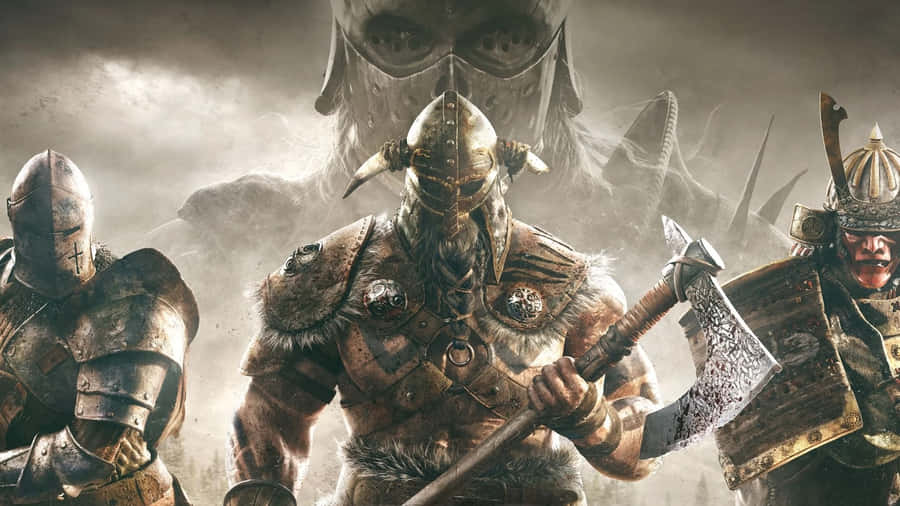 Papelde parede For Honor Viking com um machado em 1080p.