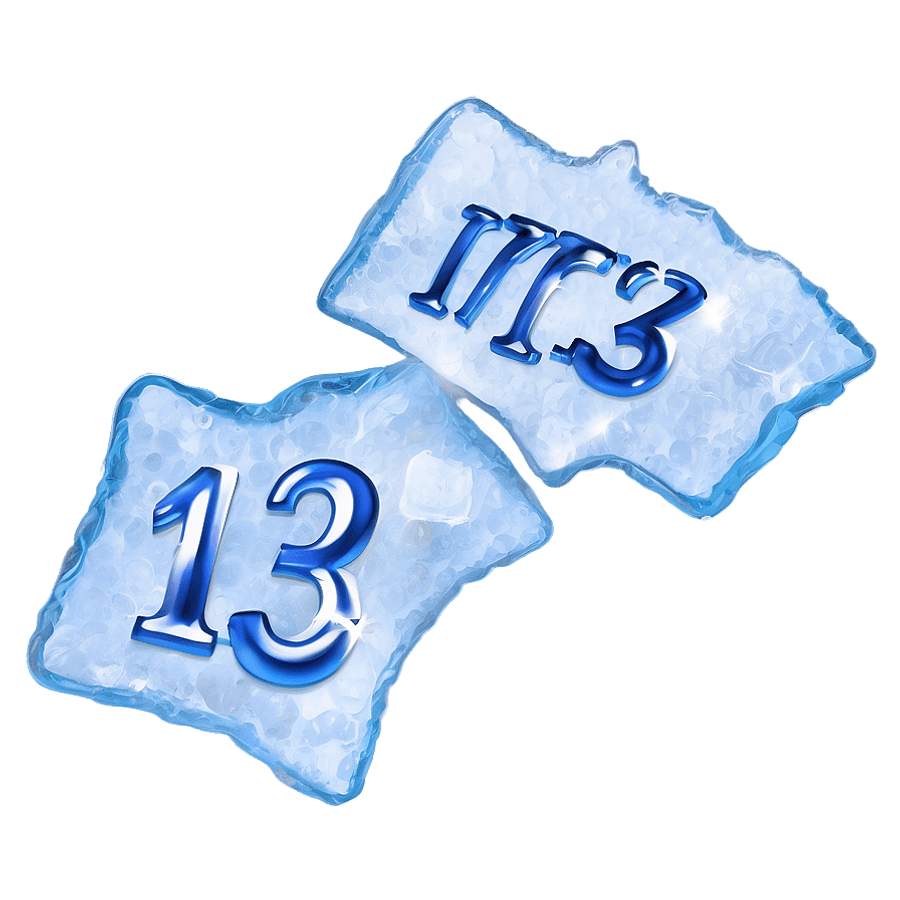123 in Ice Effect PNG bvx65