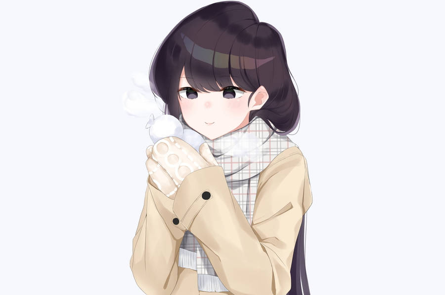 Komi San Japansk Manga-seriekarakter skrifttype baggrund holder din computer eller mobil sjov.