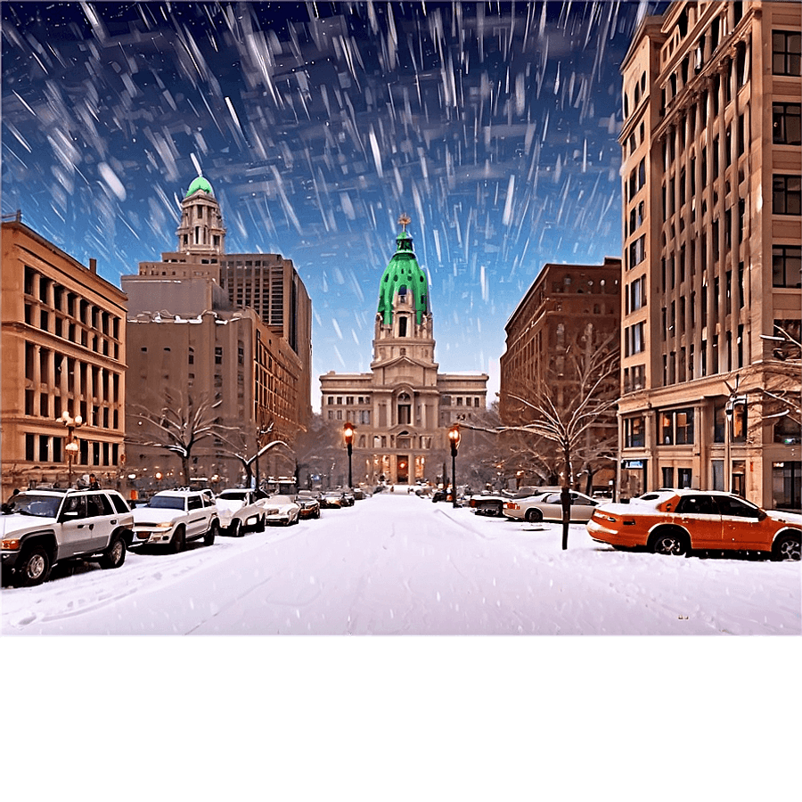 Philadelphia Snow Scene PNG lei35