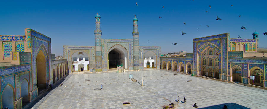 Download Afghanistan Herat Central Blue Mosque Wallpaper | Wallpapers.com