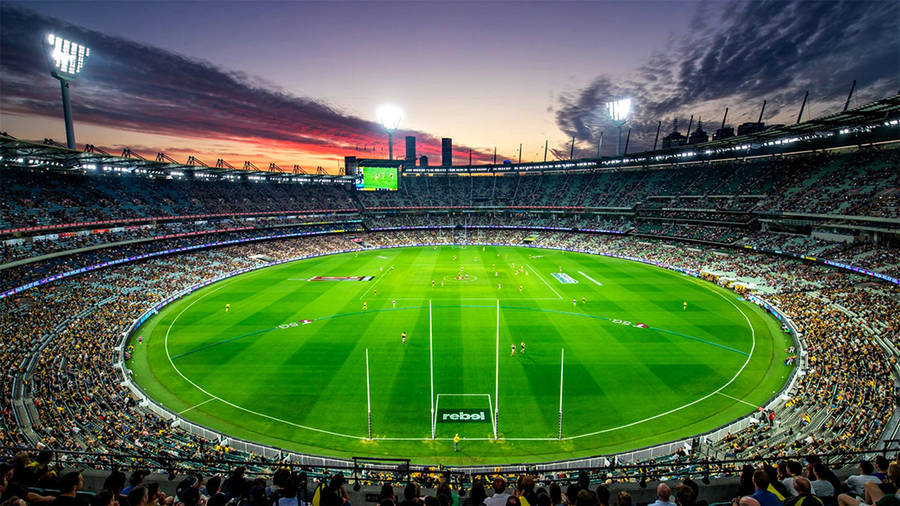 Download Afl Mcg Stadium Panorama Wallpaper | Wallpapers.com