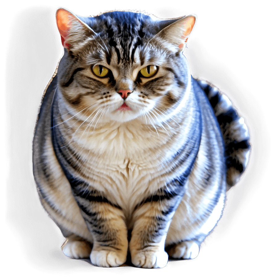 Cute Fat Cat Drawing PNG 72