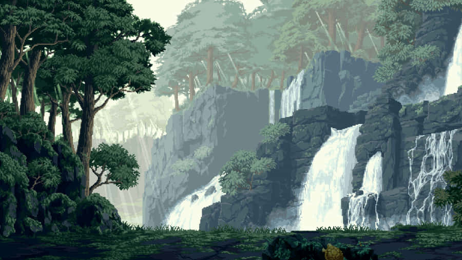 Scena di Cascata Anime Serena