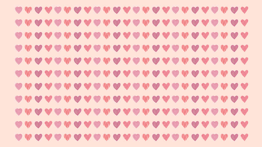 Rosa Hjerteformet Digital Kunst Æstetisk Valentinsdag