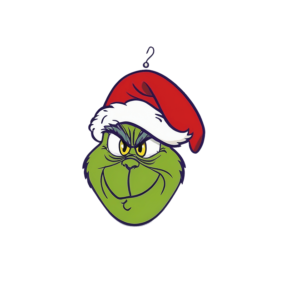 Cartoonish Grinch Face PNG wjn