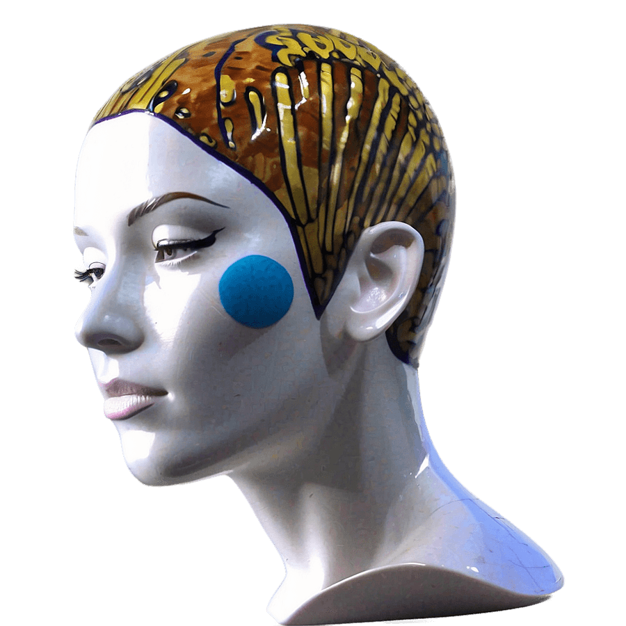 Contemporary Mannequin Head Art PNG jgi1