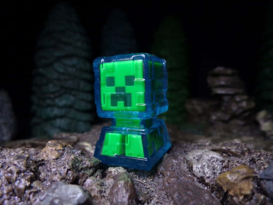 Creeper Carregado Explodindo no Mundo Minecraft