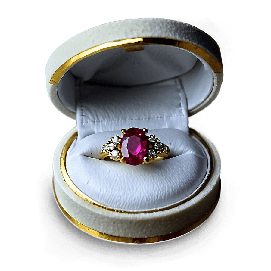 Velvet Ring Box PNG 06282024